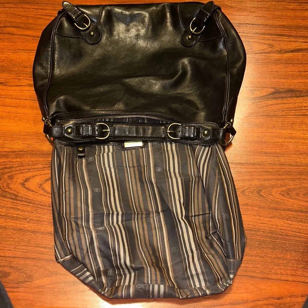 VTG Y2K Banana Republic Leather Slouchy Hobo Satchel Bag w/Buckles